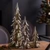 Gold Shimmer Tabletop Holiday Tree (Set of 3) - 2 of 3