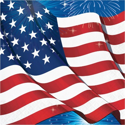 48ct Fireworks & Flags Napkins