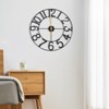 YIYIBYUS 24" Metal Clock, Large Cut-Out Farmhouse Decorative Wall Clock Battery Operated, Silent Non-Ticking - 2 of 4