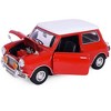 1961-1967 Morris Mini Cooper Red with White Top "Timeless Legends" 1/18 Diecast Model Car by Motormax - 2 of 4