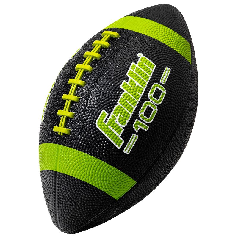 Franklin Sports Grip Rite 100 Rubber Junior Football - Lime, 1 of 3