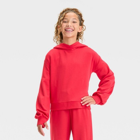 Girls red sweatshirt deals