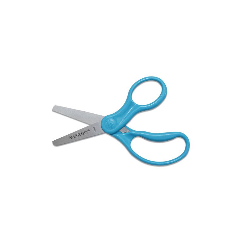Westcott For Kids Scissors, Blunt Tip, 5" Long, 1.75" Cut Length, Randomly Assorted Straight Handles, 3 of 7