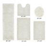 Edge Bath Rug 100% Premium Cotton Ultra-Soft Water Absorbent Tufted Solid Reversible 5 Piece Bathroom Rug Set for Machine Washable Bathmat - 2 of 2
