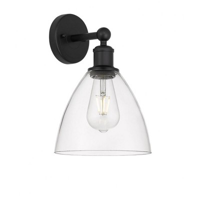 Bristol Glass - 1 Light Wall Sconce In Industrial Style-12 Inches Tall and 7.5 Inches Wide
