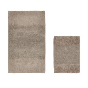 Granada 2 Piece Bath Rug Set 100% Premium Cotton Tufted Non-Slip Backing Bathmats for Bathroom, Super Soft Absorbent, Machine Washable - 1 of 4