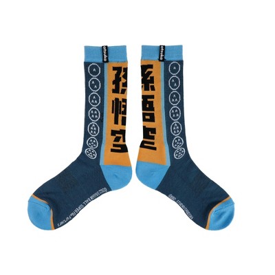 Dragon Ball Super: Super Hero Goku Men's Blue & Orange Crew Socks