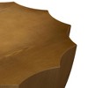 PAGED 38.18 Inch Coffee Table Simple Retro Wooden Side Table with Three-dimensional Embossed Design for Living Room, Bedroom - 4 of 4
