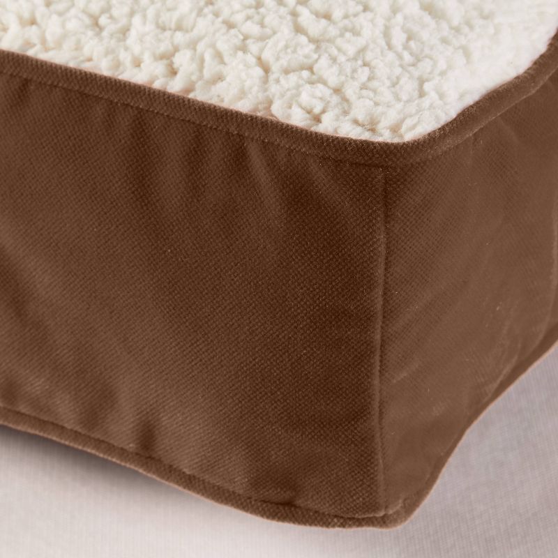 Kensington Garden Willow Deluxe Faux Shearling Rectangle Pillow Cat Bed, 5 of 7