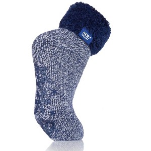 Women's WARMEST Twist Lounge Sock | Size Women's 5-9 - Deepest Plum/cream - 1 of 2