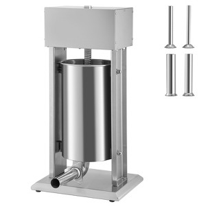 VEVOR Electric Stuffer, 15L Large Capacity, 260W Vertical Sausage Stuffer with Speed Stepless, 304 Stainless Steel Sausage Machine, Silver - 1 of 4