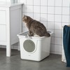 PawHut Covered Cat Litter Box, Kitty Litter Box with Front Entrance, Top Exit, Scoop, Easy Cleaning Cat Toilet for Odor Control, White - 3 of 4