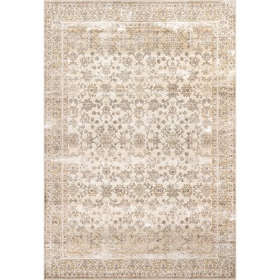 Nuloom Deadra Medallion 2x3 Machine Washable Accent Indoor Area Rug for Living Room Bedroom Dining Room Entryway Kitchen, Beige/Ivory