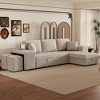 NicBex Modern Pull Out Sofa Bed Convertible Sleeper Sofa with Storage Chaise and 2 Stools for Living Room - 3 of 4