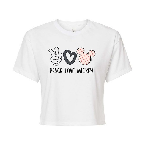 Mickey Love Printed Raglan Sleeve Side Pocket Long T-shirt For Women's main image 0