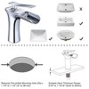 Aquaterior Single Handle Bathroom Faucet Waterfall Spout Mixer Tap Basin Lavatory Faucet /Brush Nickel/ORB - 3 of 4
