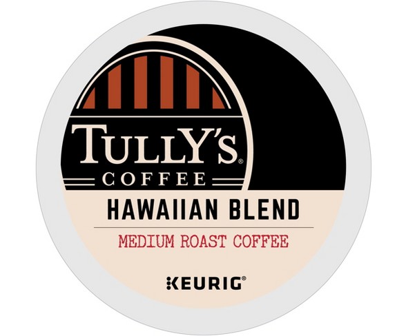 Tully's Coffee Hawaiian Blend Medium Roast Coffee - Keurig K-Cup Pods - 18ct