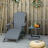 TiramisuBest Folding Chair,All-Weather Outdoor Chair with Armrests, Ergonomic Stackable Lounge Chair, Dark Green, 380 lbs Capacity - 2 of 4