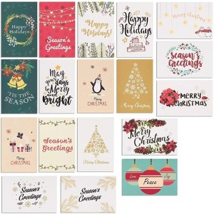 Best Paper Greetings 36 Pack Assorted Christmas Cards, 4x6 Holiday Xmas Greeting Note Cards with Envelopes, 36 Cute Festive Variety Designs - 1 of 4