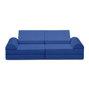TopComfy Sectional Sofas Modular Kids Play Sofa 8-Piece Convertible Play Couch for Playroom, Navy Blue, 56"*28"*18" - 1 of 4
