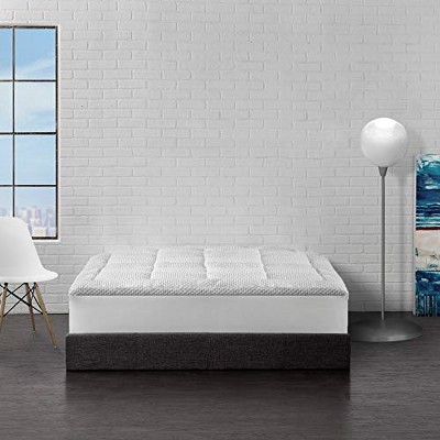 Queen White Gel Down Alternative Mattress Topper