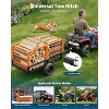 Coucheta ATV UTV Trailer Tow Behind Dump Cart 22 Cu.ft 1600Lbs Steel, Heavy Duty Pull Behind Utility Dump Trailer for Lawn Mower Trailer Tractor - 3 of 4