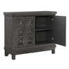 Epinay Traditional Carved Cabinet: Magnetic Closure, Fixed Shelf, Rubberwood Frame - Powell - 2 of 4