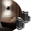 DORESshop 4-Pack 1W Plug-in Light Sensor Night Lights with Dimmable Frosted Covers, Black, 5000K Daylight - 2 of 4