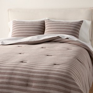 3pc Tonal Stripe Comforter Set - Hearth & Hand™ with Magnolia - 1 of 4