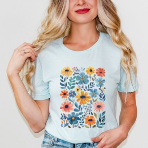 Simply Sage Market Watercolor Daisy Garden Short Sleeve Tee - 1 of 4