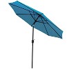 Sunnydaze Outdoor Aluminum Patio Table Umbrella with Polyester Canopy and Push Button Tilt and Crank - 9' - 2 of 4
