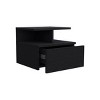 INFURNIC Nightstands Floating Nightstand with Drawer and Black Wengue Finish for Space Saving and Stylish Storage, Black, 13.23"*14.02"*11.61" - 4 of 4