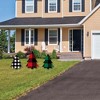 Big Dot of Happiness Holiday Plaid Trees - Outdoor Lawn Sign Decorations with Stakes - Buffalo Plaid Christmas Party Yard Display - 3 Pieces - 2 of 4