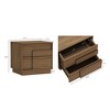 Sapphtopaz Modern Nightstand with 2 Push to Open Drawers Wood Grain Finish Night Stand with Raised Mop Base Bedside Table for Bedroom,Living Room - 3 of 4