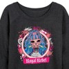 Women's - LOL Surprise! - Royal Rebel Lightweight French Terry Wide Neck Long Sleeve Shirt - 2 of 4