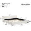 Christopher Knight Home Gianni Modern Upholstered Platform Bed with Wide-Edge Headboard - 3 of 4