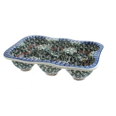 Blue Rose Polish Pottery Athena Egg Tray - 6 Count