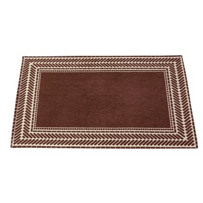 Collections Etc Modern Border Chenille Accent Rug 23
