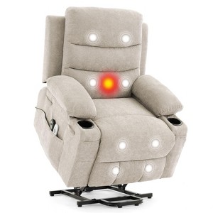 Power Lift Recliner Chair, Electric Recliners, Stand Assist with Cup Holders, Side Pocket, Single Sofa Seat for Living Room - 1 of 4