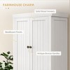 72" Kitchen Cabinet, Kitchen Pantry Cabinet with 4 Doors, 2 Adjustable Shelves and Drawer - 4 of 4