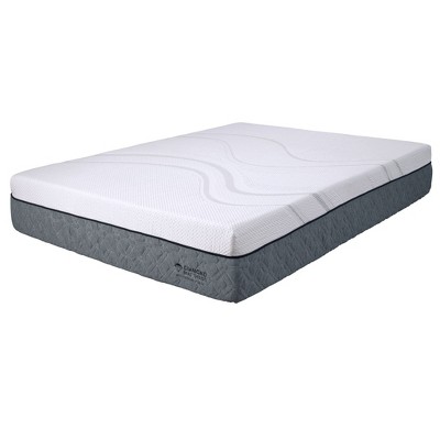 NicBex 12 Inch Gel Memory Foam Mattress for a Cool Sleep,Fiberglass Free,Medium Feel Mattresses,White+Gray
