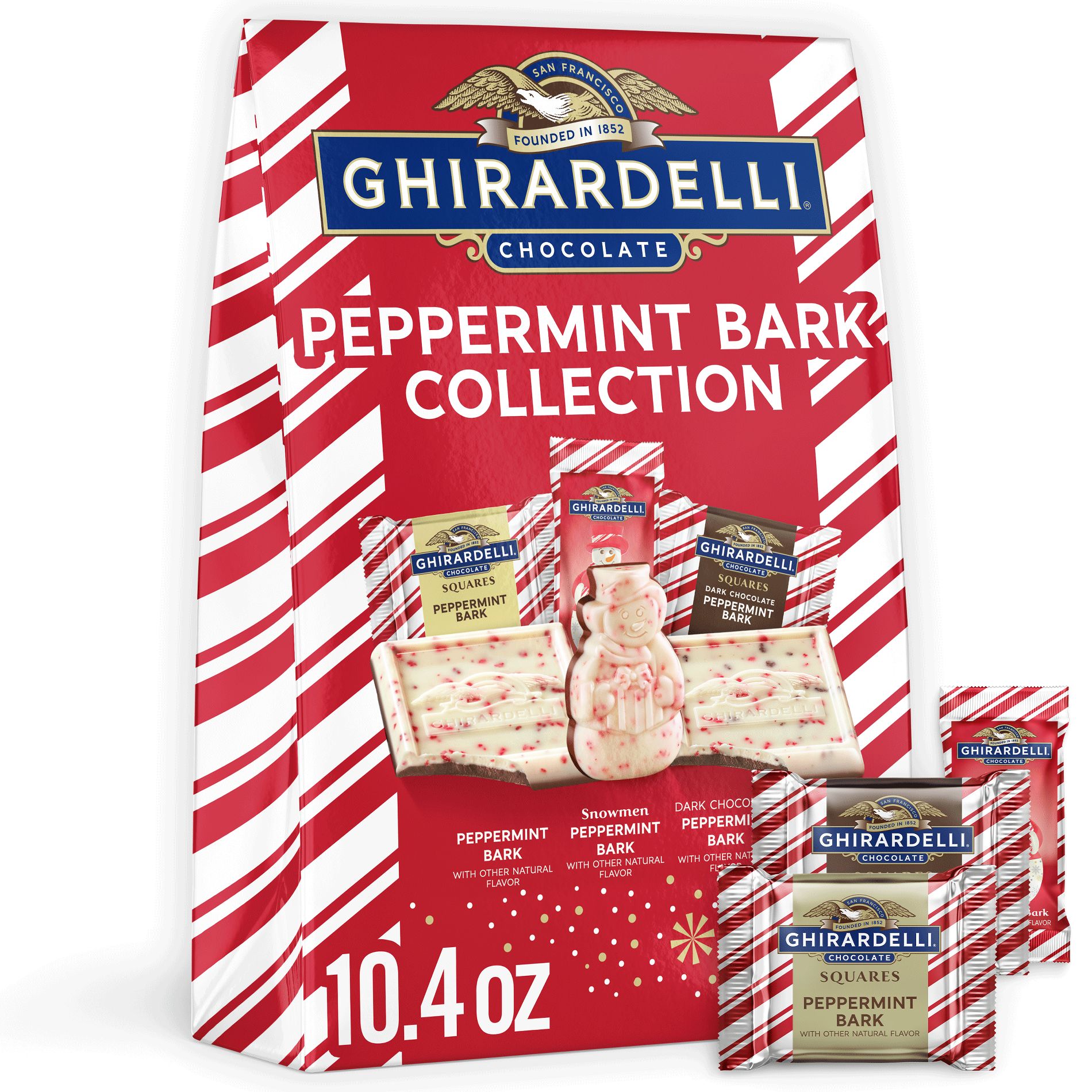 Ghirardelli Christmas Peppermint Bark XL Bag - 10.4oz