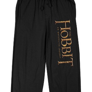 The Hobbit Logo Men's Black QT Sleep Pajama Pants - 1 of 4
