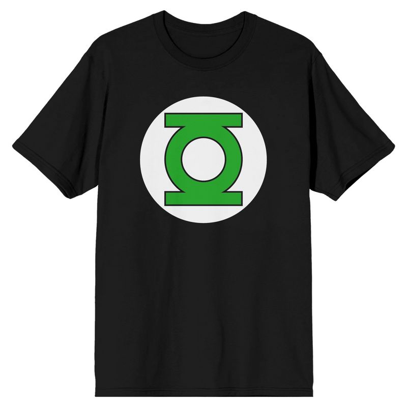 DC Comics Green Lantern Logo Men's Black Graphic Tee, 1 of 3