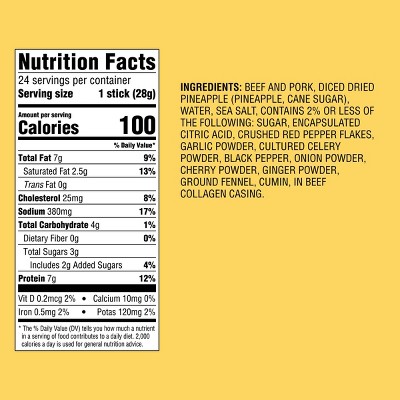 Pineapple Chili Beef & Pork Meat Stick - 1oz - Good & Gather™ Collabs | Roy Choi