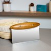 Nambe x Tom Papa Breaking Bread Bench Scraper - Stainless Steel Dough Cutter with Acacia Wood Handle - 3 of 4