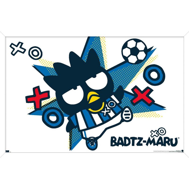 Trends International Hello Kitty and Friends: 21 Sports - Badtz-Maru Soccer Framed Wall Poster Prints, 1 of 7