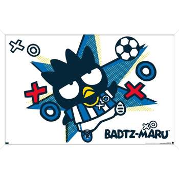 Trends International Hello Kitty and Friends: 21 Sports - Badtz-Maru Soccer Framed Wall Poster Prints