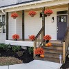 Attop 24 Pcs Artficial Outdoor Flowers with Hanging Baskets, Orange Fall mums 2 Pack Hanging Planter with Outdoor Fall Flowers Orange - 3 of 4