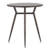 Vynxaria Clara Industrial Round Dinette Table in Vintage White & Espresso Bamboo - 3 of 3